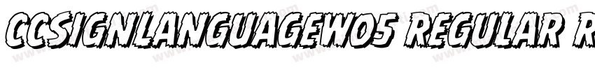 CCSignLanguageW05 Regular Regular字体转换